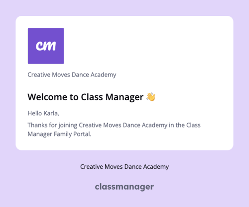 family-welcome-email